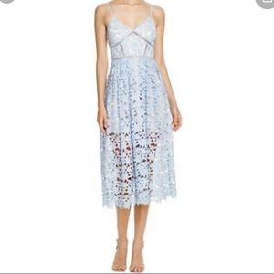 Aqua light blue crochet dress. Used once for event.